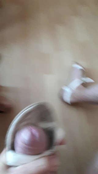 I'm fucking my girlfriend's sandals.