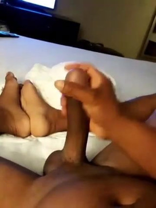 Black man stroking his BBC