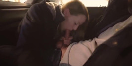 Date Night! Risky Public Blowjob, Almost Caught & Getting a Creampie!
