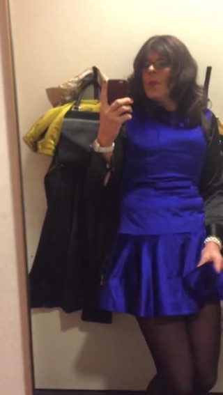 blue dress cum