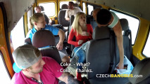 Hot gangbang with a busty MILF (Czech Bang Bus)