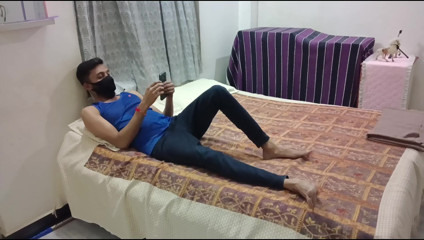 Desi cute boy in full mood