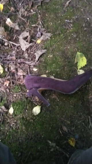 Abandoned soft suede heels