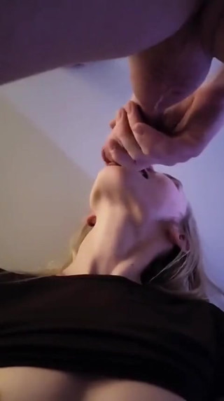 Pretty Blonde Face Fucked Against the Wall – Cum Slut Cock Worship