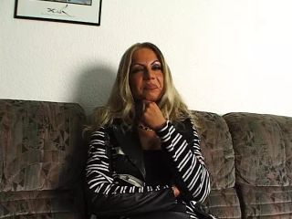 Hot blonde milf shows you her body, what would you like to do with her?