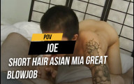 Short hair Asian Mia great blowjob