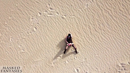 This MILF Masturbates Her Pussy in a Huge, Secluded Desert Landscape While a Drone Watches Her Closely