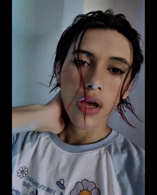 Female boy. Sensual and photogenic
