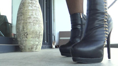 Carlas shoe fetish show with high heels and boots!