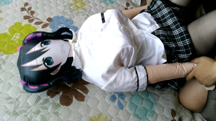 Air doll nako fuck and continuous facial cum again 1