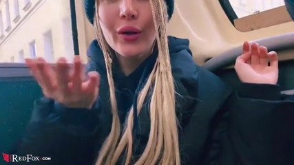 spitting cum in the bus