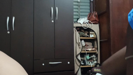I sucked the naughty girl's pussy on the bed
