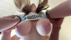 Big Tits Cheerleader Rides Cock