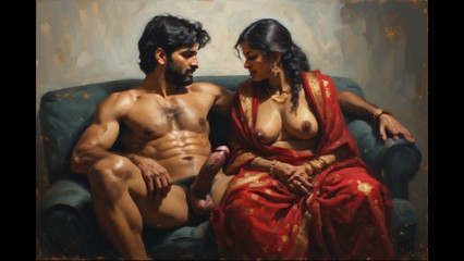 Indian telugu aunty with new boyfriend as soon a husband leaves home