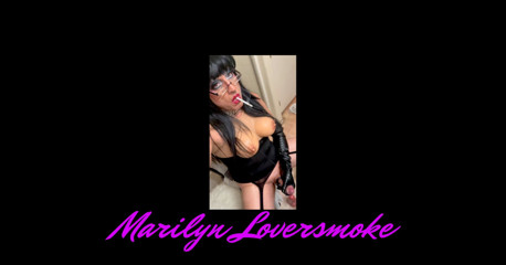Marilyn Sexual Smoking Fetish Gloved Masturbation Cum Drip thumbnail