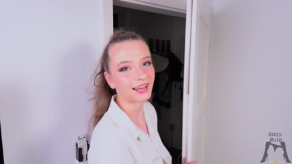 Ritzy Rain the Special Maid Blowjob, Cowgirl Pussy Ride, and a Messy Cum-on-body Finish