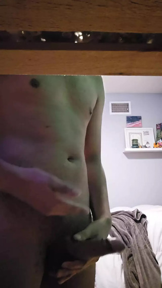 Big and Hard 20 year old Latino Dick Masturbating.