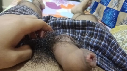 Twice closeup and POV homemade blowing