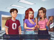 Summertime saga - extra classes are helping big beautifully boobs