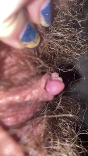 Hairy pussy closeup