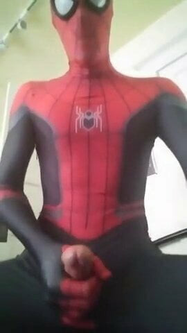 Spider-Man shoots a big load of web