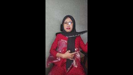 Black Hijab Shemale Plays Her Cock and Anal Masturbate thumbnail