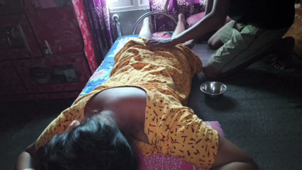 Trailer step sister body massage and  Sex room