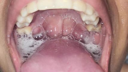 Filling Her Mouth with Piss and Cum
