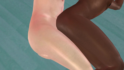 Animated 3D Gay Porn - White Man Fucking Black Man Ass in Spoon Position on Desk