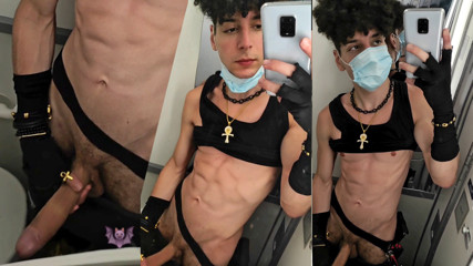TikTok eBoy EXPOSED - huge dick on plane