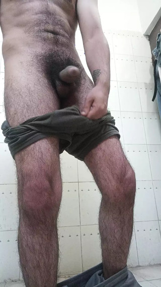 Stripping so you can worship the hairy body - Hairy dick and hairy armpits