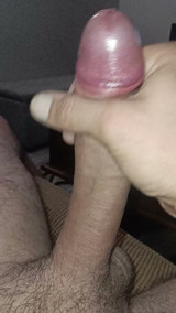 Slow motion uncircumcised dick precums