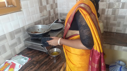 Tamil house wife Kitchen romance