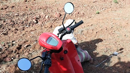 Indian Gay In the forest, we took a scooter to the mountain and saw pit, what happened next...