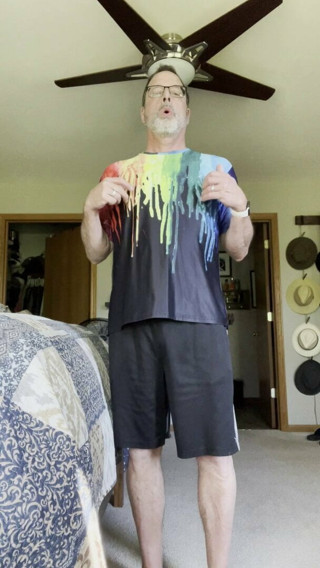 Daddy strips to his red jock and more