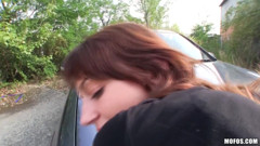 Public Pickups - Brunnete Aimee Ryan Gets a Lil Ass to Mouth Action