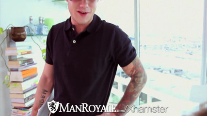 ManRoyale - Archer tests his new dildo with the delivery guy