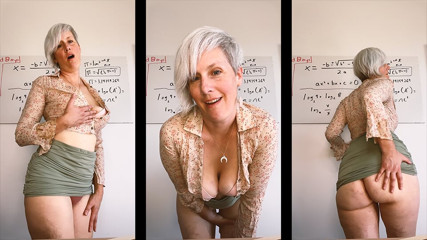 If You Cum then You'll Be Able to Focus on Math - Big Boob School Teacher JOI Countdown