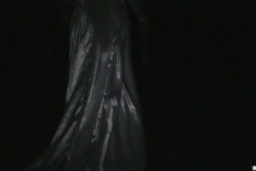 late swim in a wedding gown