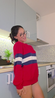 I Was Going to Make Breakfast and Ended up in a Wet Morning Masturbation in the Kitchen