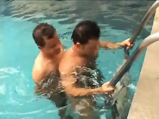 Muscular Stud Igor Dos Santos Invites Cute Guy Sandro Bullack to Swim in His Pool and Get Some Part of Navy Pie