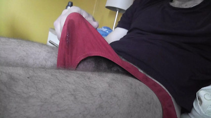 Red boy briefs edging until cum
