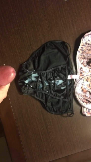 Heavy load on satin panties