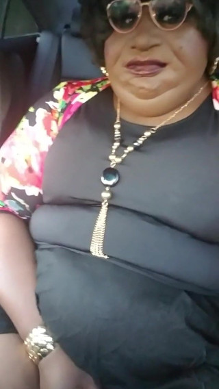Female mask masterbating in car 2
