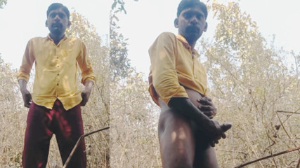 Rajesh Playboy 993 Daring Outdoor Masturbation Big Cock and Cumming in the Jungle. Outside Handjob Spanking Butt Public