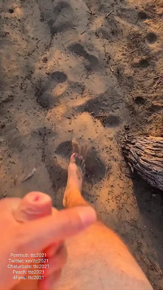 Walking Naked an Cumming in the Dunes of Maspalomas