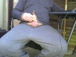 Sounding my soft cock with a desert spoon
