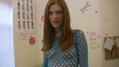 POV Fingering - Blonde in Blue Fishnets Gets Her Pussy Played with