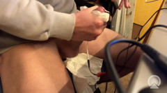 Electrostimulation with insertion, peeing and squirting
