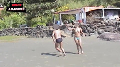 Hot Girls Take off Their Clothes on a Deserted Beach